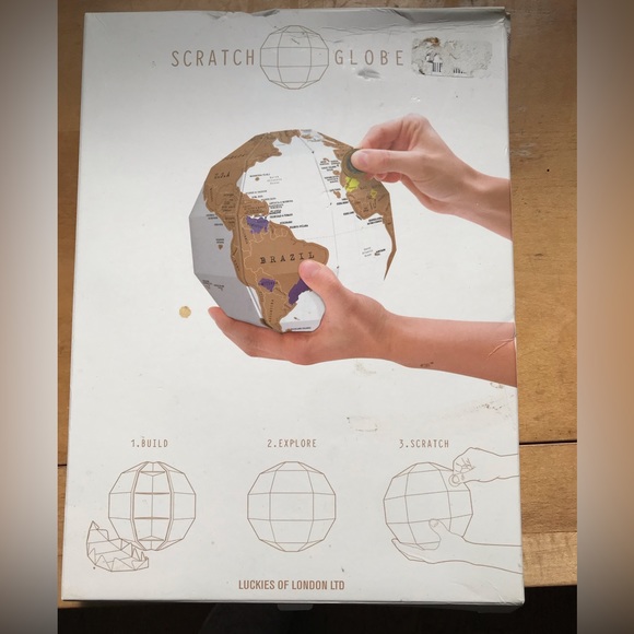 Scratch-off 3D world globe - Picture 1 of 2
